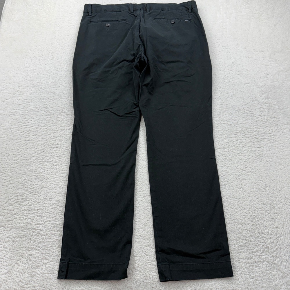 Polo Ralph Lauren Mens 36x30 Black Stretch Slim Fit Chino Pants Trousers - Picture 8 of 9